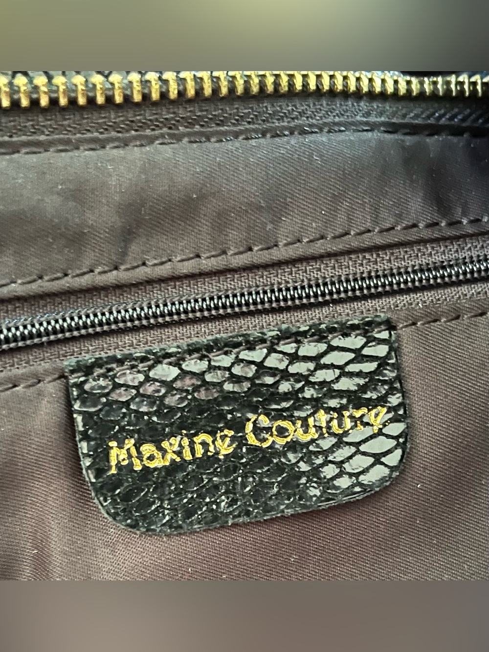 Maxine Couture Hobo Suede Leather Handbag Black - Picture 3 of 16